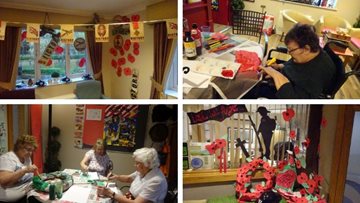 Huddersfield care home creates beautiful poppy display for Remembrance Day
